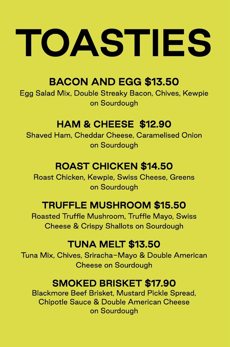 Otherside Coffee Menu 1