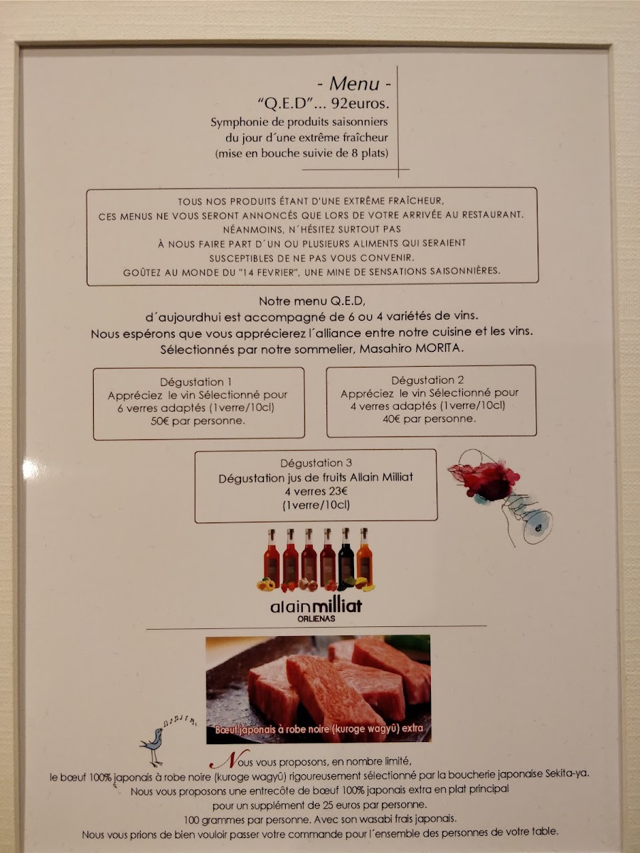 Au 14 Février Menu 10