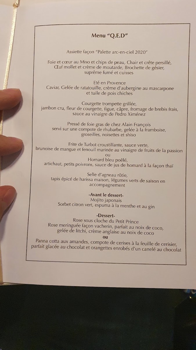 Au 14 Février Menu 5