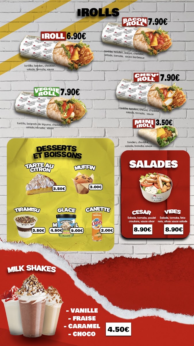 Chicken Vibes Menu 1