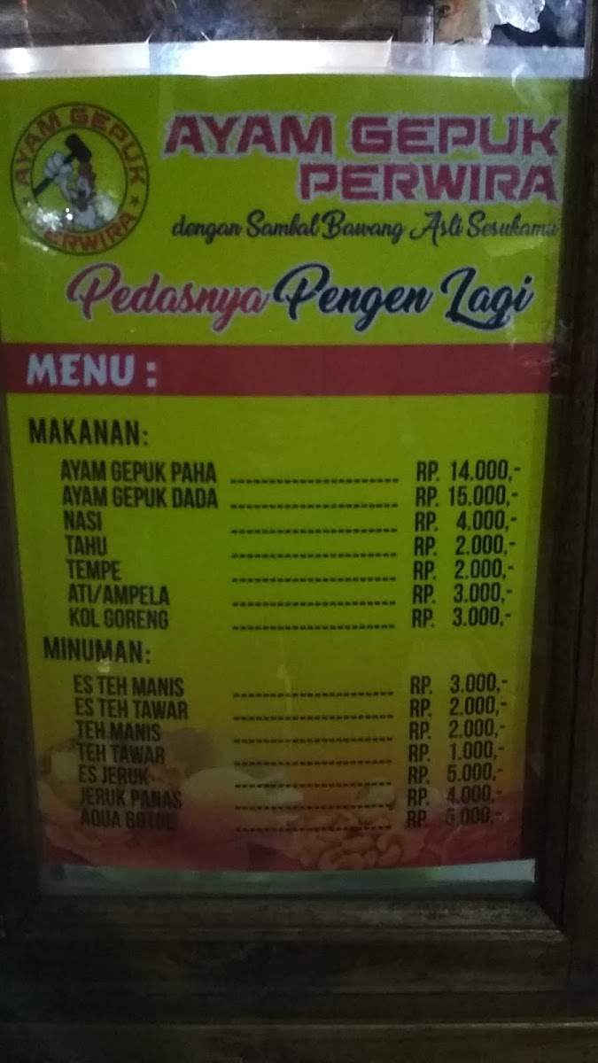 Ayam Gepuk PERWIRA Menu 2