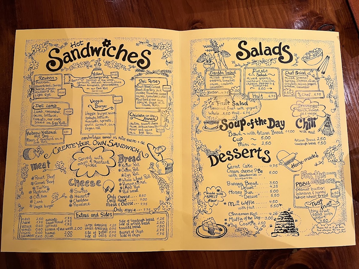 Yellow Deli Donostia Menu 1
