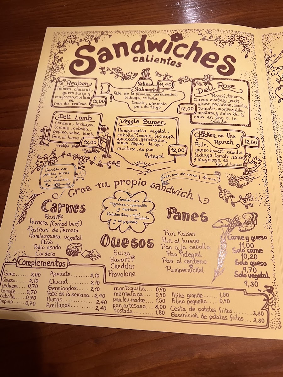 Yellow Deli Donostia Menu 10