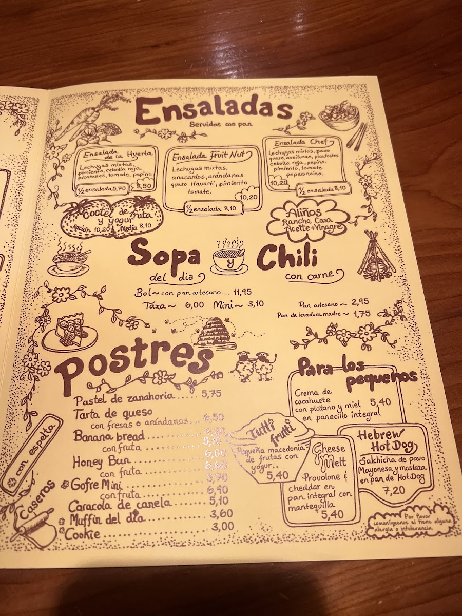 Yellow Deli Donostia Menu 2