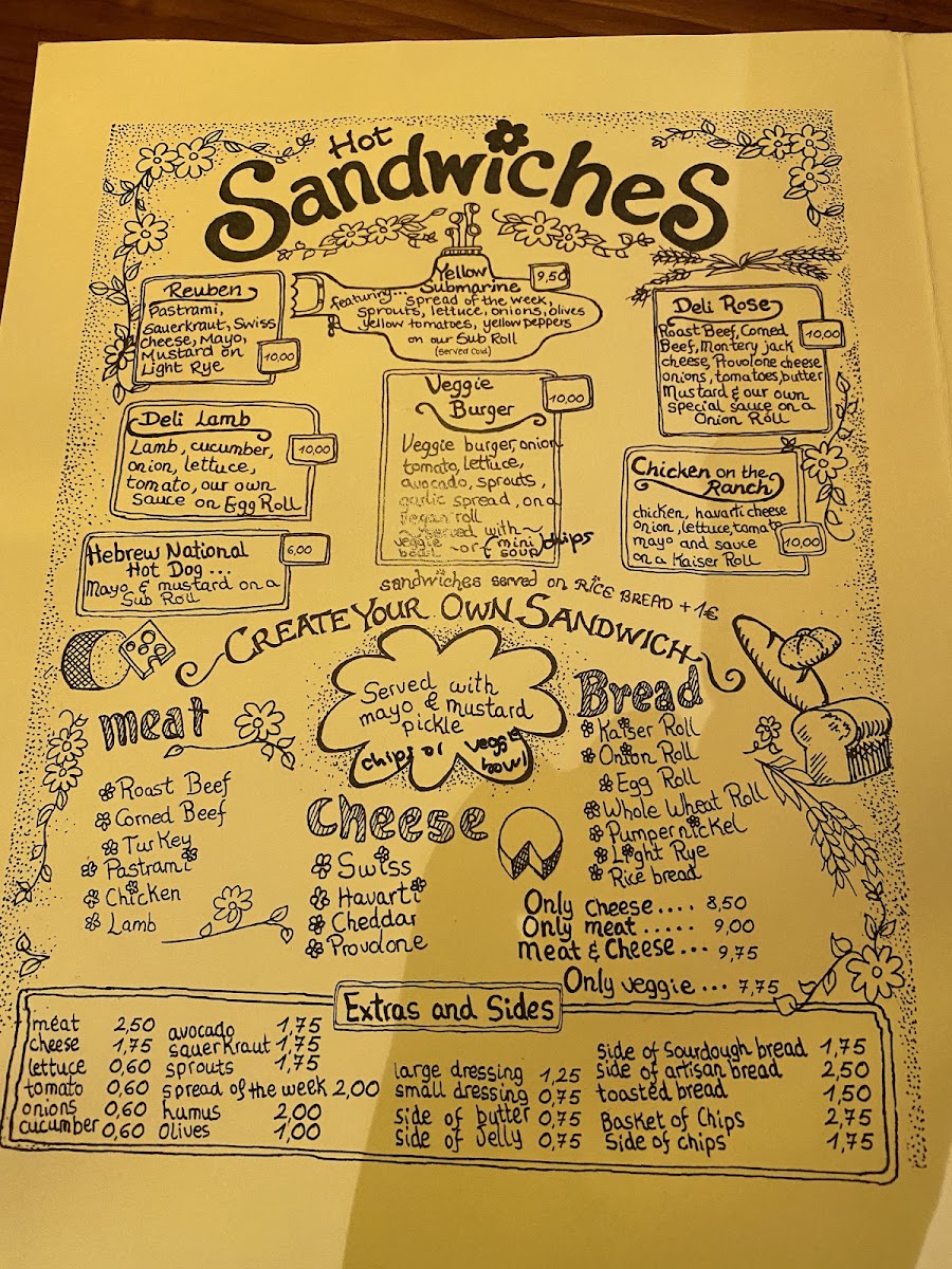 Yellow Deli Donostia Menu 3