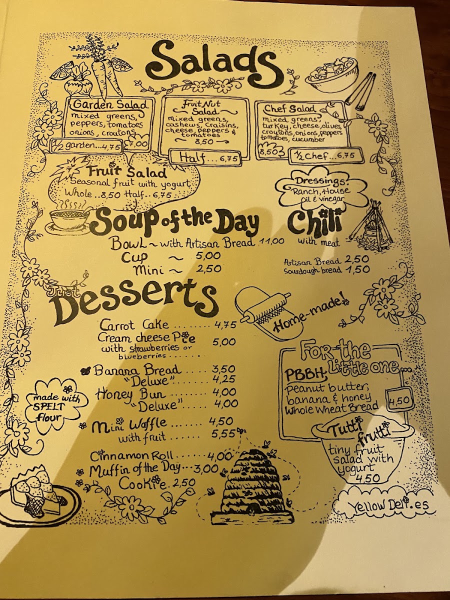 Yellow Deli Donostia Menu 4