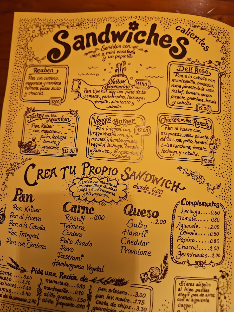 Yellow Deli Donostia Menu 5