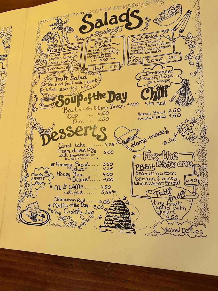 Yellow Deli Donostia Menu 9