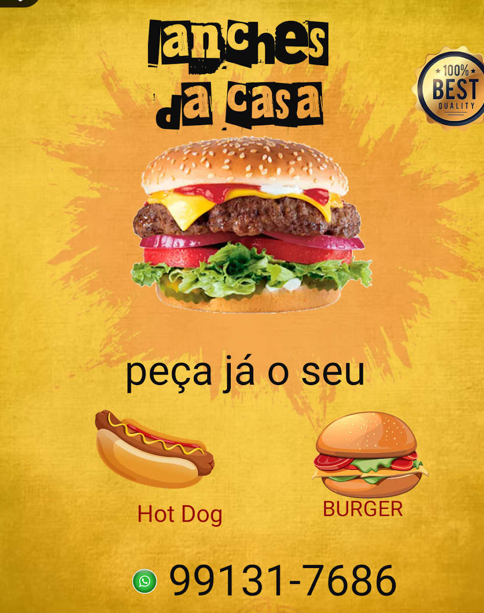 Lanches da Casa Menu 2