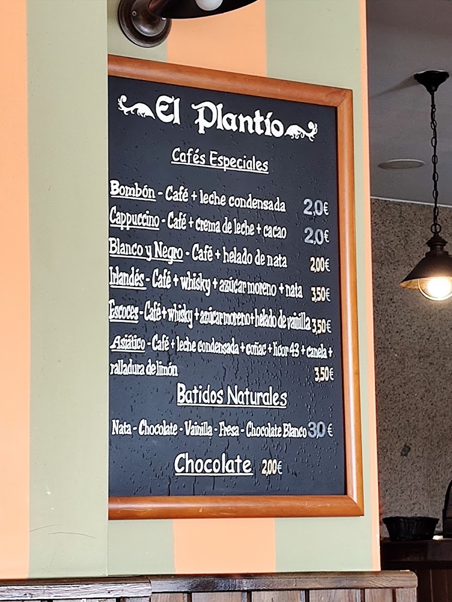 Cafeteria El Plantio Menu 1