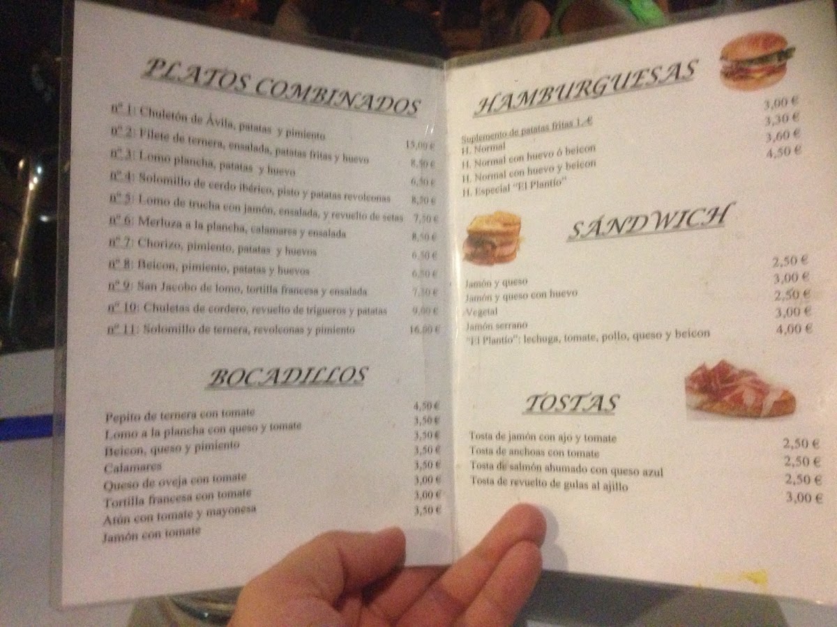 Cafeteria El Plantio Menu 10