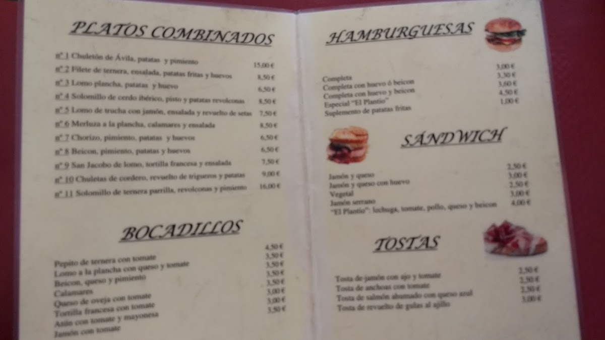 Cafeteria El Plantio Menu 7