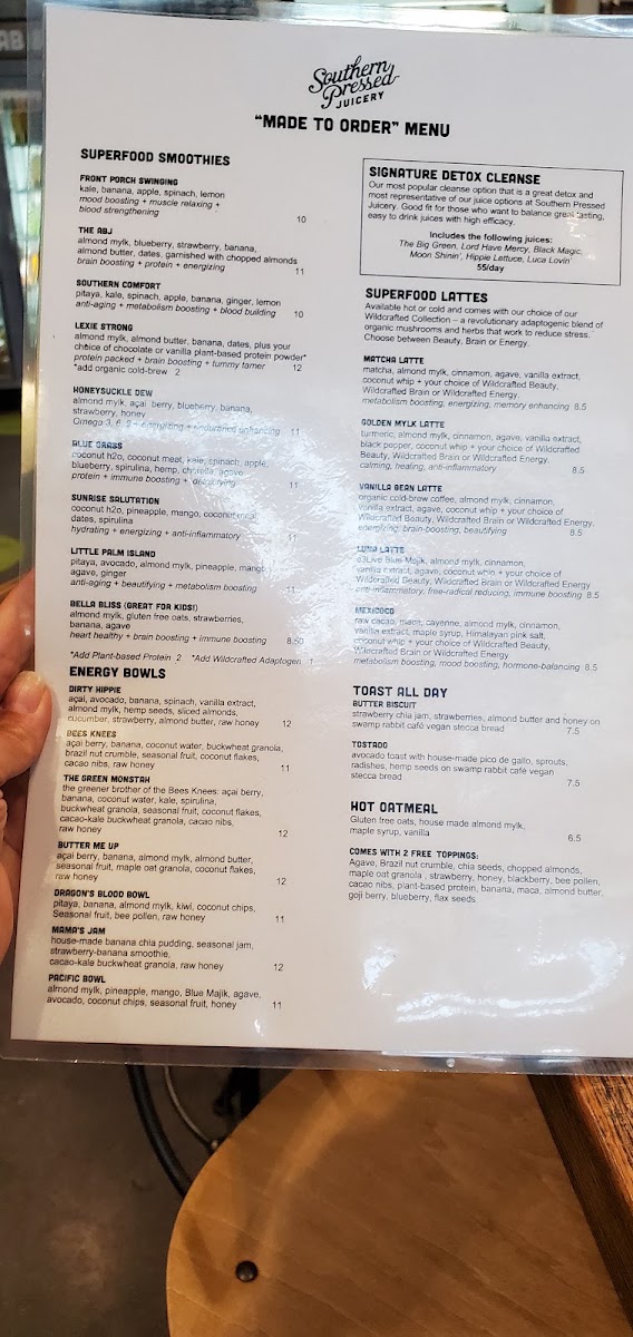 Southern Pressed Juicery Menu 7