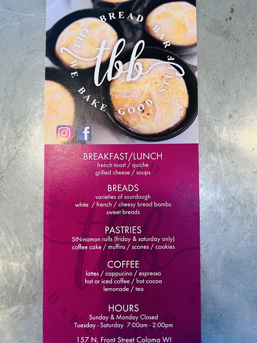 The Bread Box/Coffee Shop Menu 6