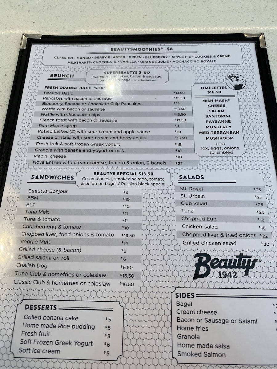 Beauty's Restaurant Menu 10