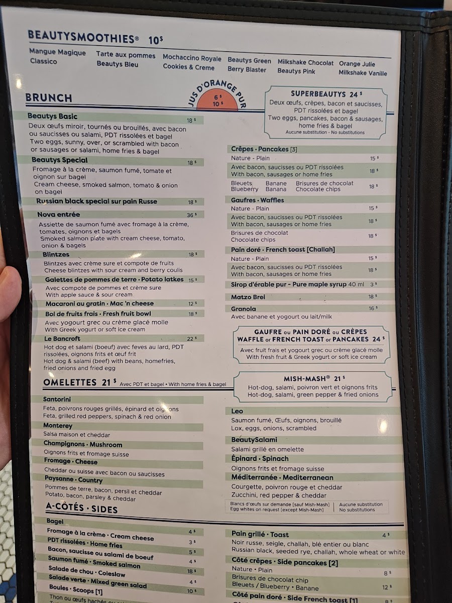 Beauty's Restaurant Menu 8