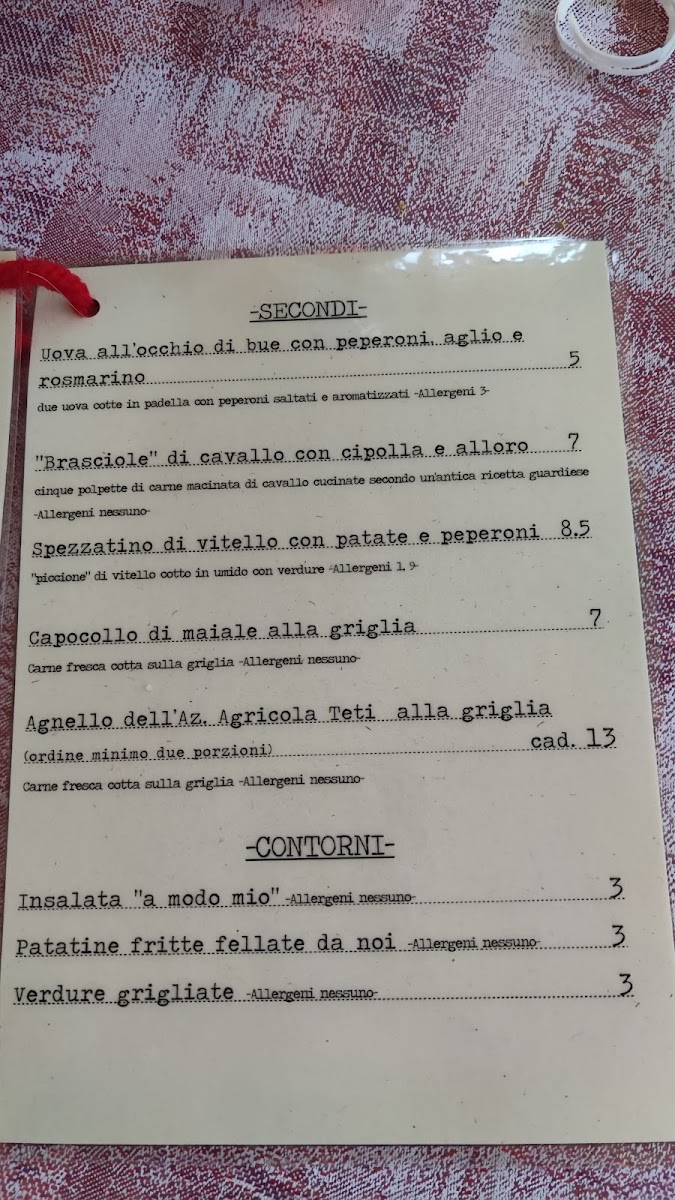 Meraviglia Menu 2