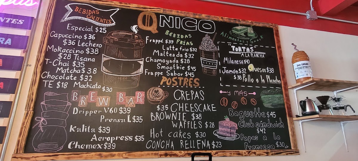 QNICO Cafés Especiales Casa Tostadora Menu 1
