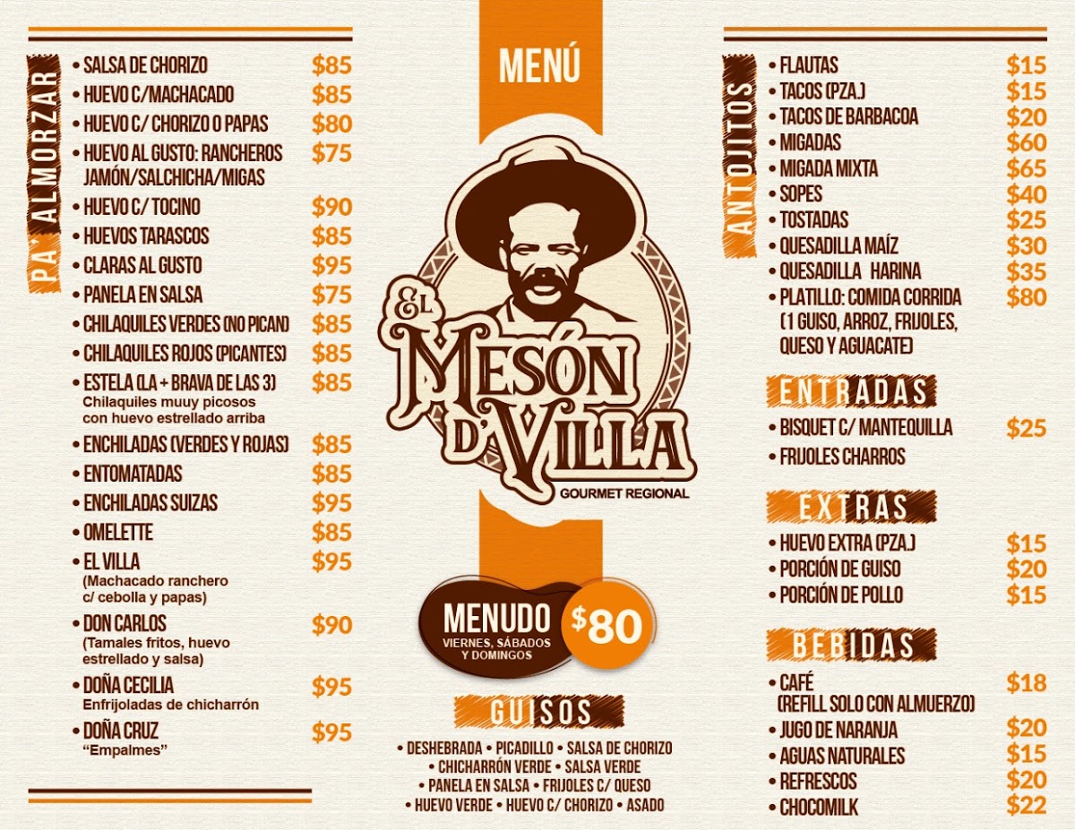 El Mesón d' Villa Menu 1