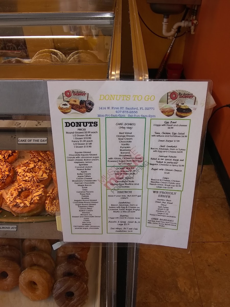 Donuts To Go Menu 6