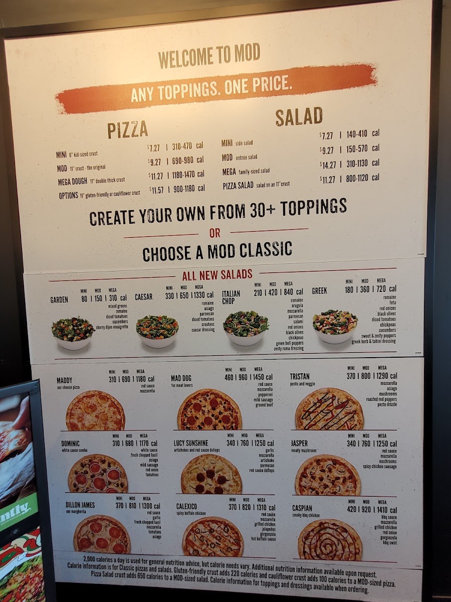 MOD Pizza Menu 2