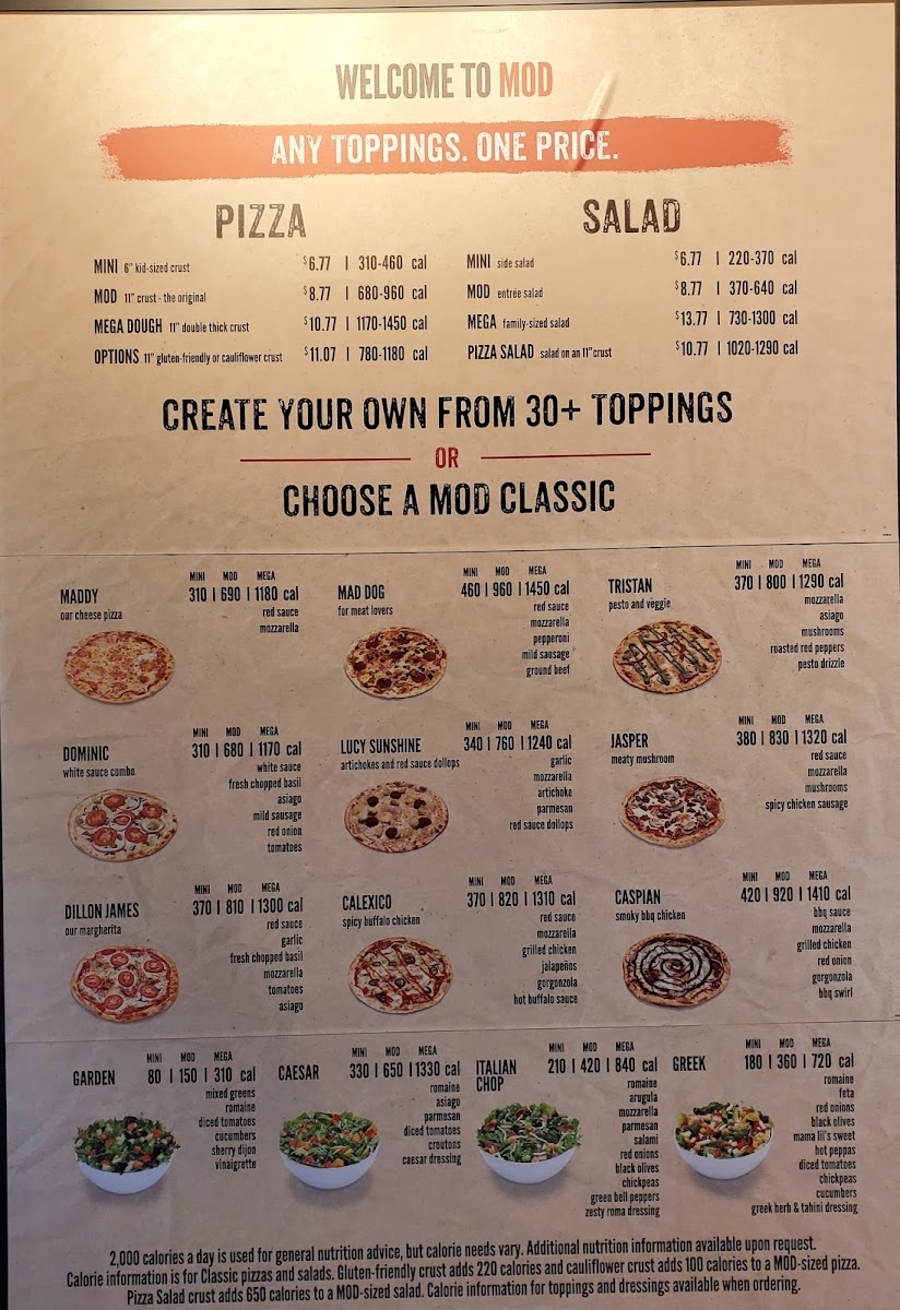MOD Pizza Menu 3