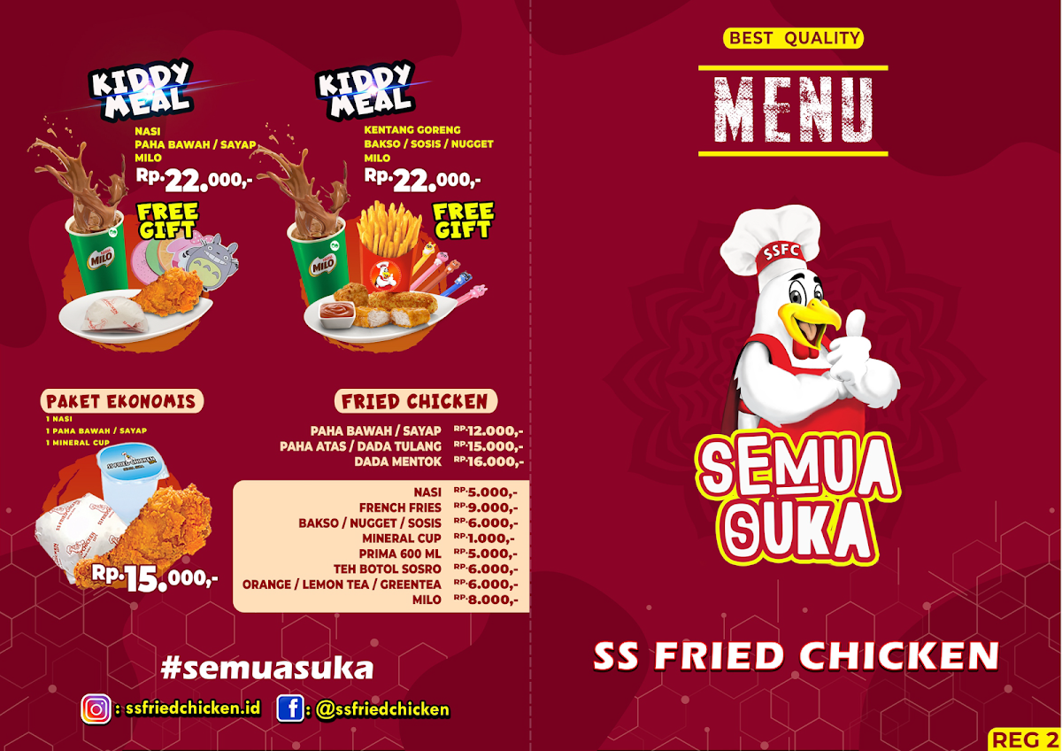 SS Fried Chicken, Teluk Naga Menu 2