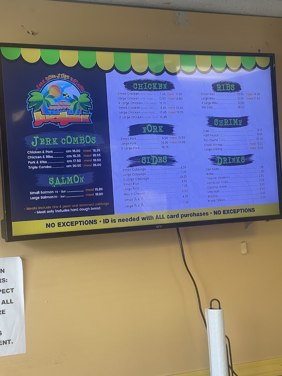 Juci Jerk Menu 4