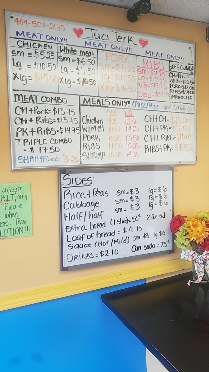 Juci Jerk Menu 8