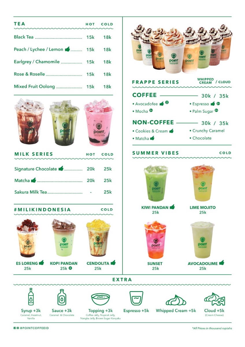 POINT COFFEE Menu 1