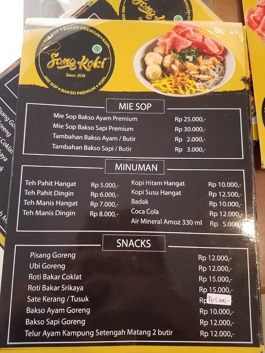 Sang Koki Menu 1