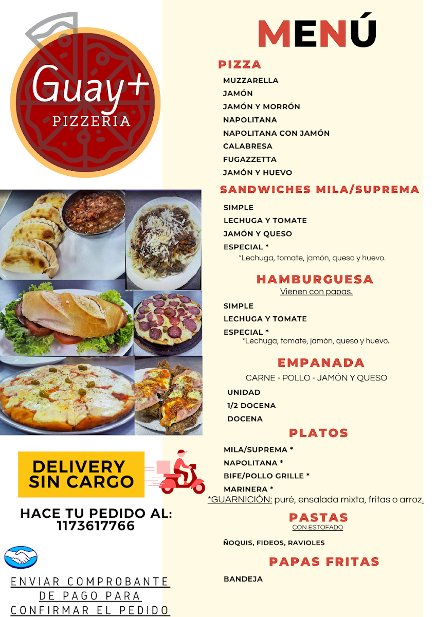 Pizzeria Guay+ Menu 1
