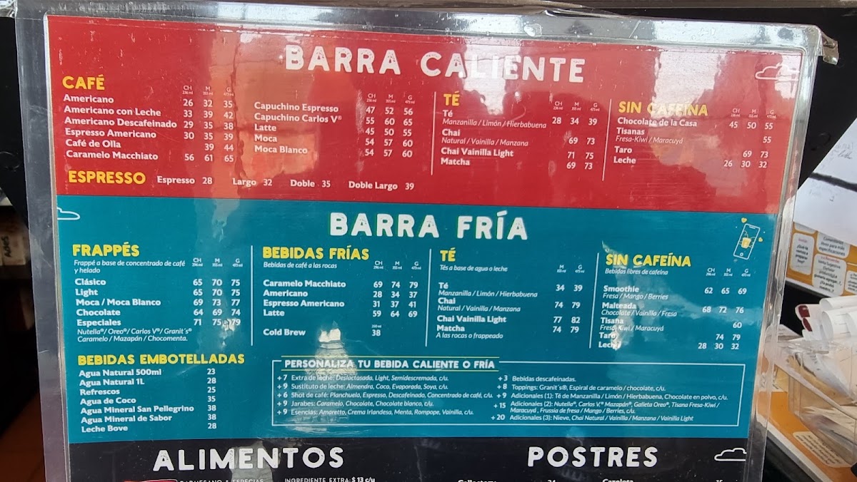 Café La Flor De Córdoba Menu 1