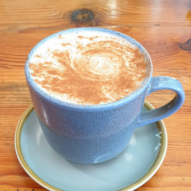 Large Chai Latte with Almond Milk Honey & Cinnamon