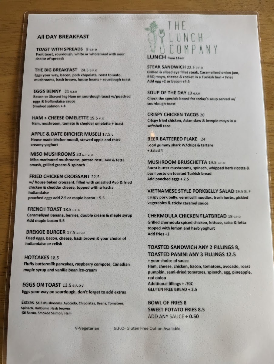 The Lunch Company Menu 2