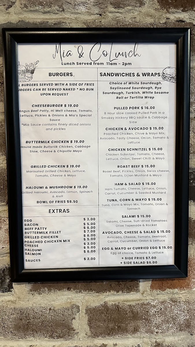 Mia & Co Menu 2