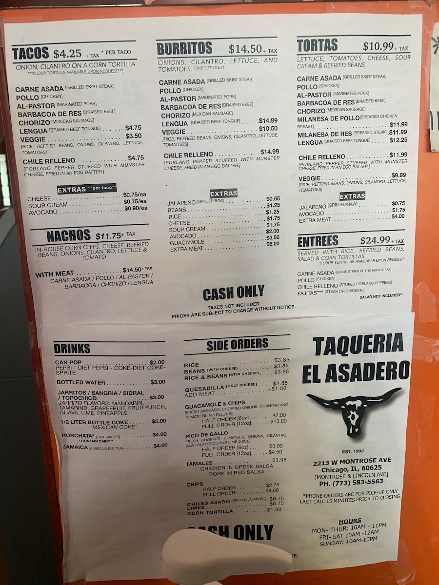 Taqueria El Asadero Menu 3