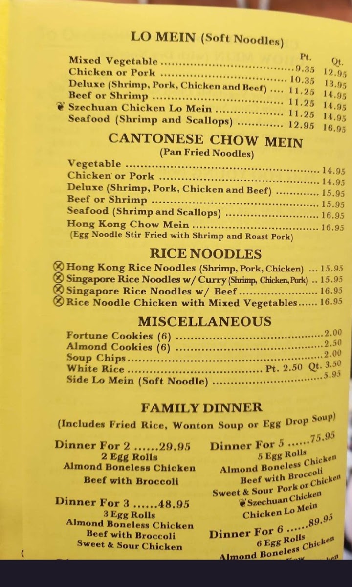 China Jade Restaurant Menu 5