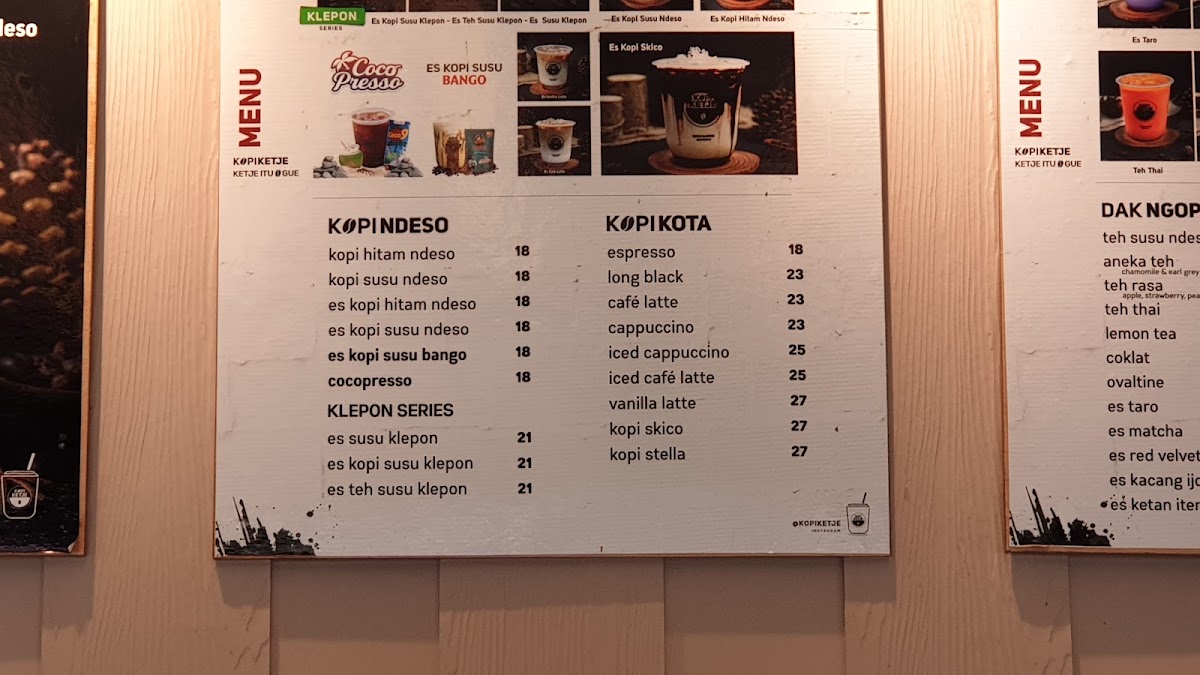 Kowen Coffee Way Kandis Menu 8