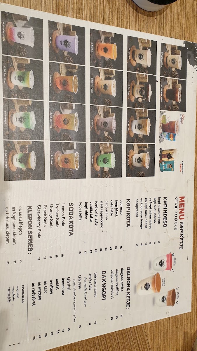 Kowen Coffee Way Kandis Menu 9