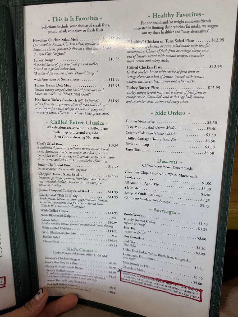 This Is It Cafe Menu 1