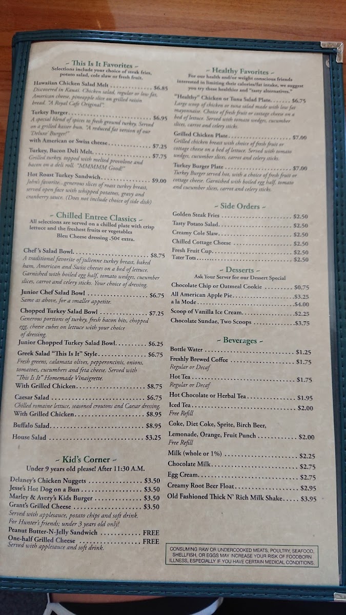 This Is It Cafe Menu 6