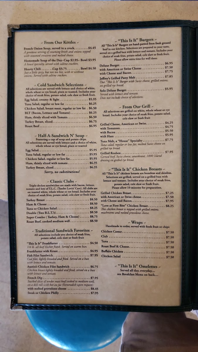 This Is It Cafe Menu 7