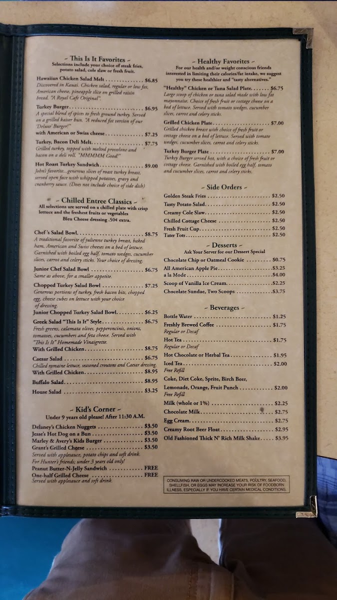 This Is It Cafe Menu 9