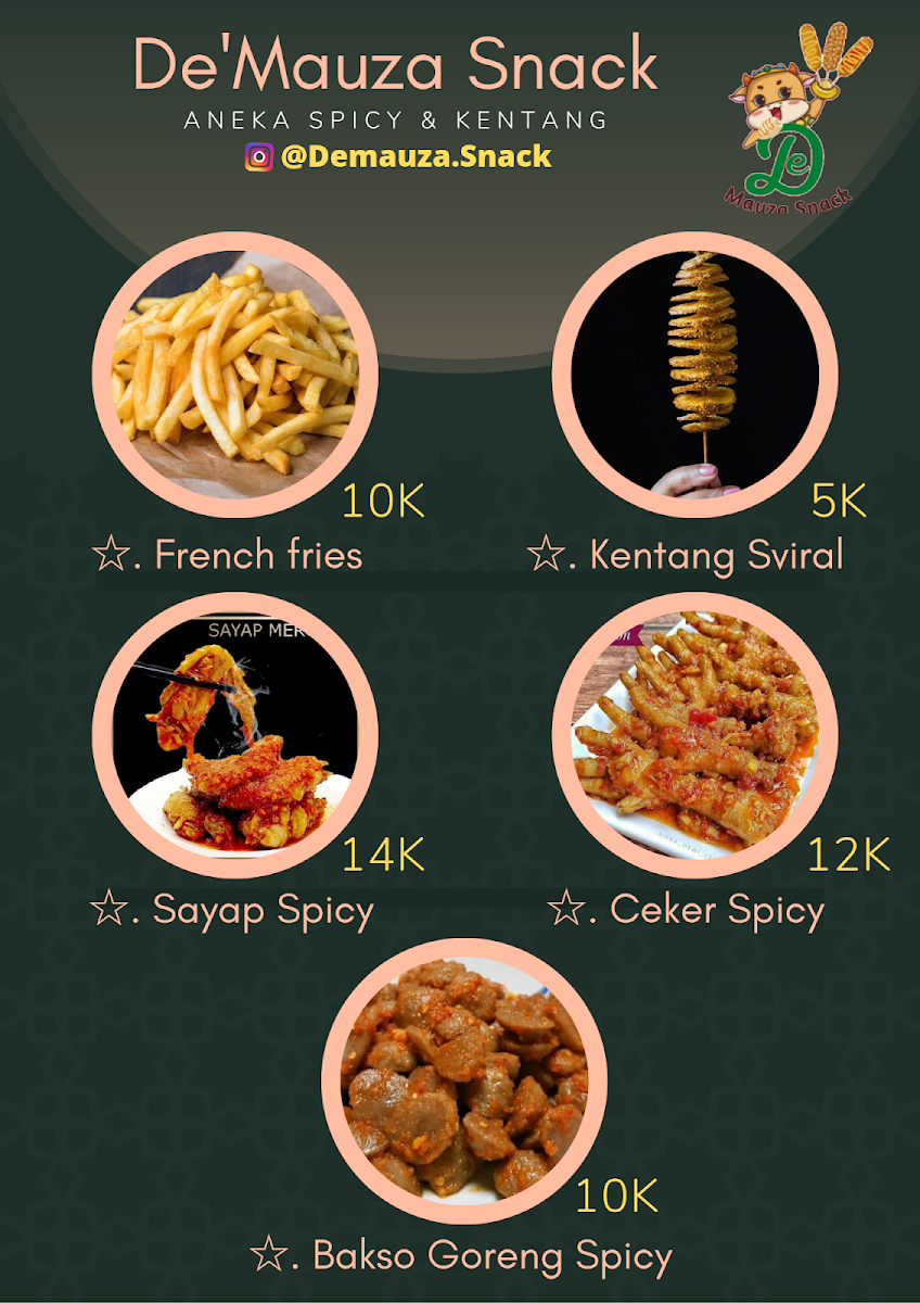 De'Mauza Snack Corndog Mozzarella Menu 5