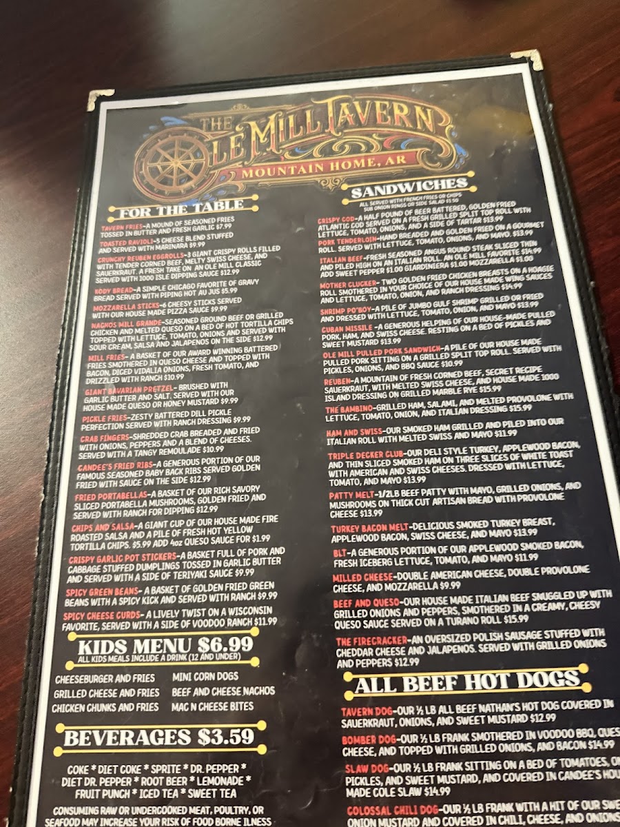 Ole Mill Tavern Menu 10