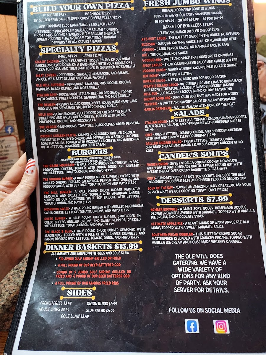 Ole Mill Tavern Menu 7