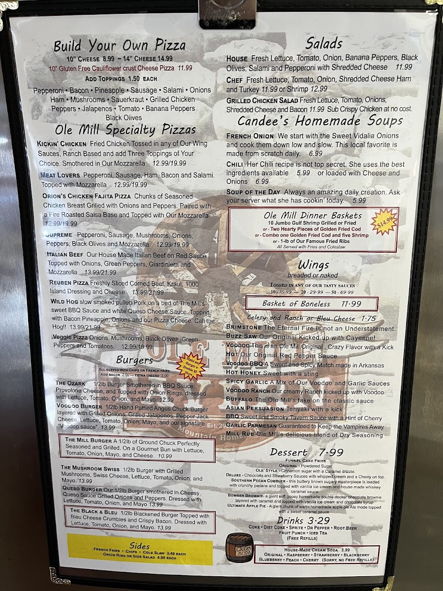 Ole Mill Tavern Menu 8