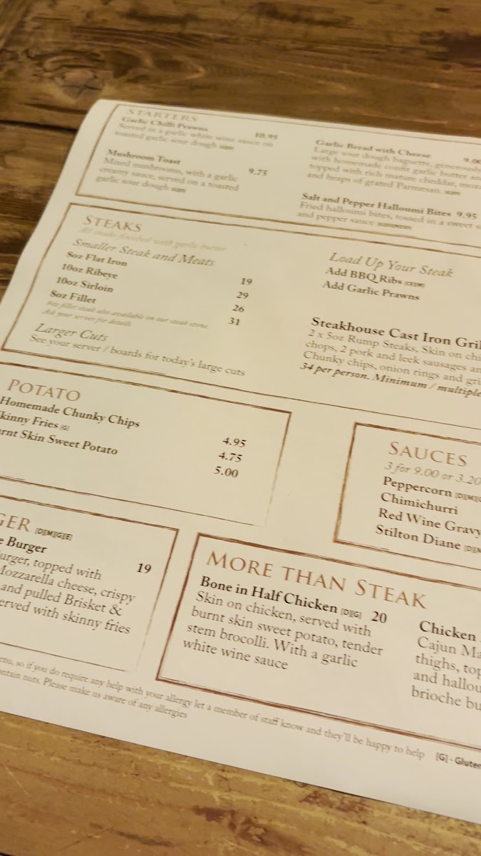 Churrasco Steak House Menu 4