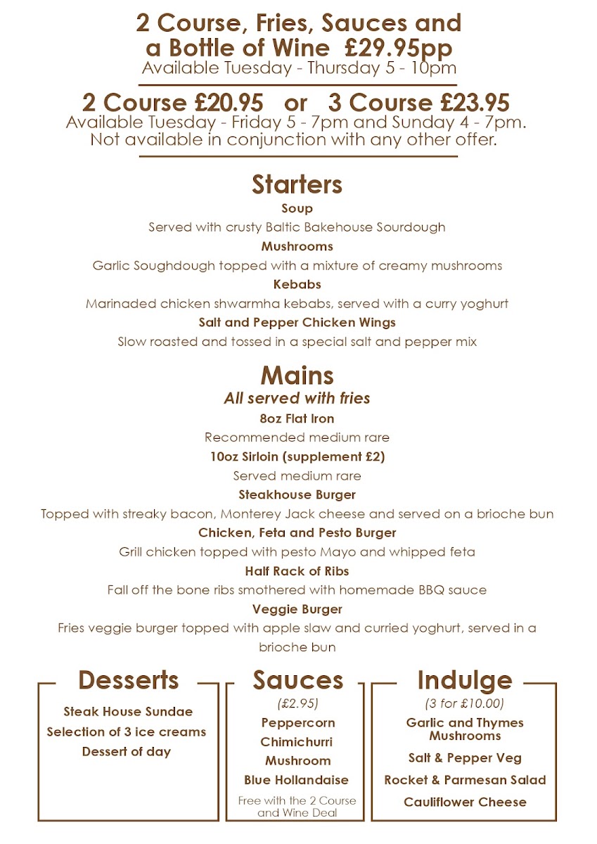 Churrasco Steak House Menu 5